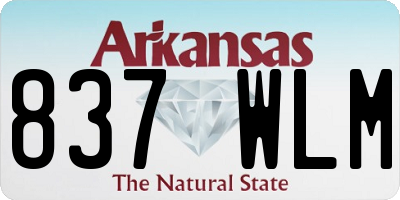 AR license plate 837WLM