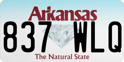 AR license plate 837WLQ