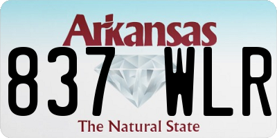 AR license plate 837WLR