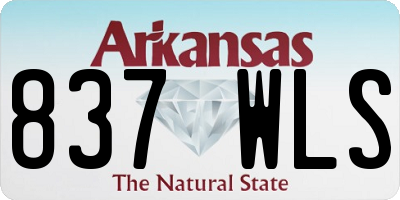 AR license plate 837WLS