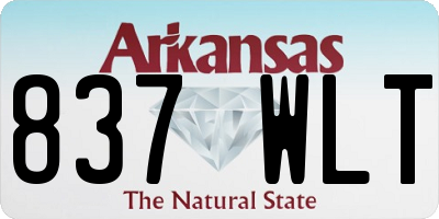 AR license plate 837WLT