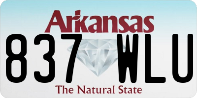 AR license plate 837WLU