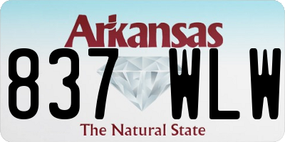 AR license plate 837WLW