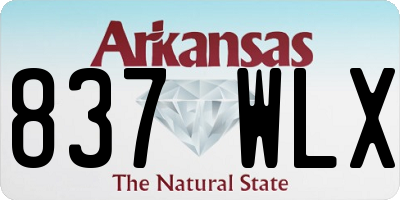 AR license plate 837WLX