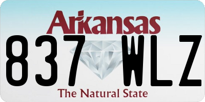 AR license plate 837WLZ