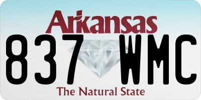 AR license plate 837WMC