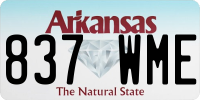 AR license plate 837WME