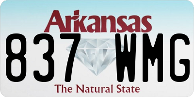 AR license plate 837WMG