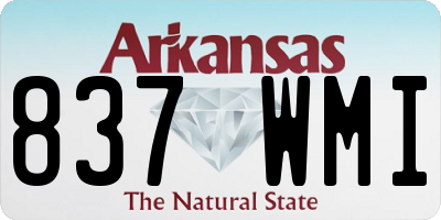 AR license plate 837WMI
