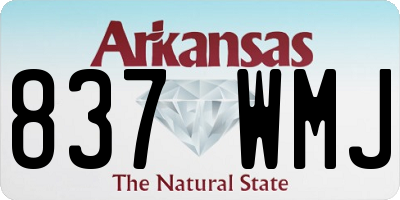 AR license plate 837WMJ