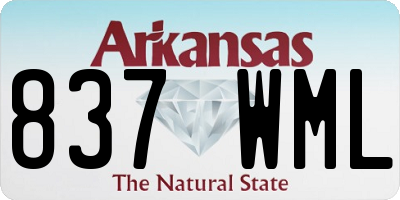AR license plate 837WML