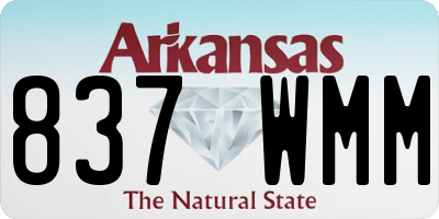 AR license plate 837WMM