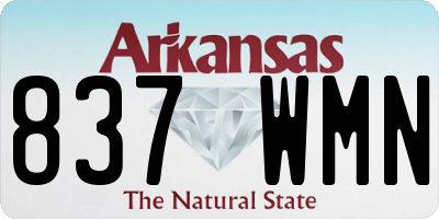 AR license plate 837WMN