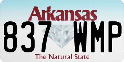 AR license plate 837WMP