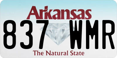 AR license plate 837WMR