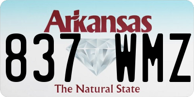 AR license plate 837WMZ