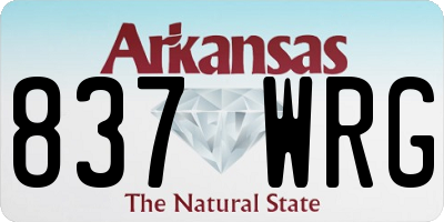AR license plate 837WRG