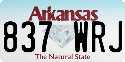 AR license plate 837WRJ