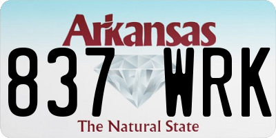 AR license plate 837WRK