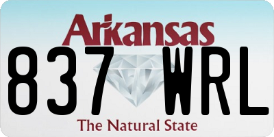 AR license plate 837WRL