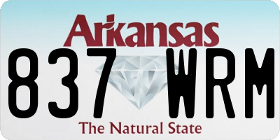 AR license plate 837WRM