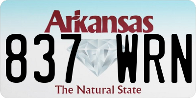 AR license plate 837WRN