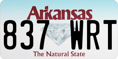 AR license plate 837WRT