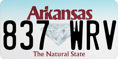 AR license plate 837WRV