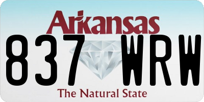 AR license plate 837WRW