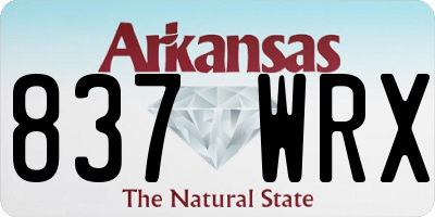 AR license plate 837WRX