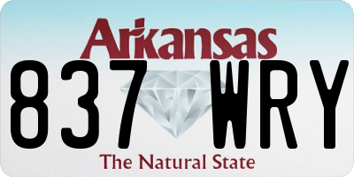 AR license plate 837WRY