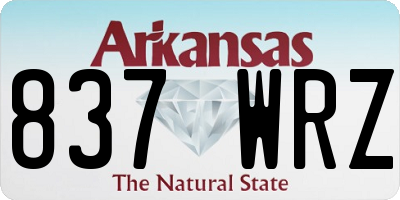 AR license plate 837WRZ
