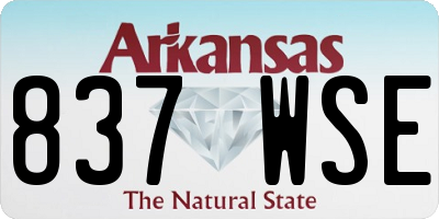 AR license plate 837WSE