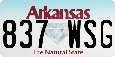 AR license plate 837WSG