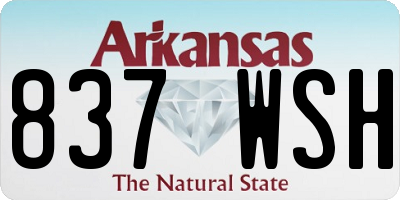 AR license plate 837WSH