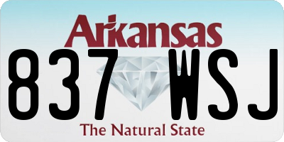 AR license plate 837WSJ
