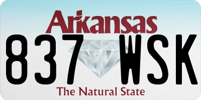 AR license plate 837WSK