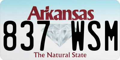 AR license plate 837WSM