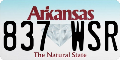 AR license plate 837WSR