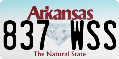 AR license plate 837WSS