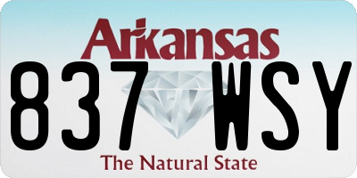 AR license plate 837WSY