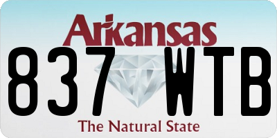 AR license plate 837WTB