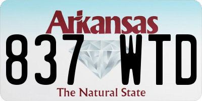 AR license plate 837WTD