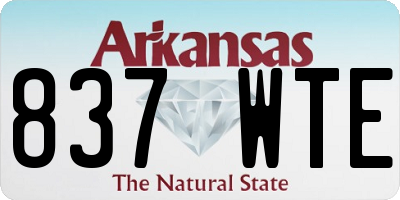 AR license plate 837WTE