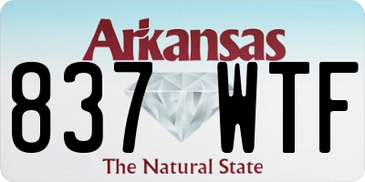 AR license plate 837WTF