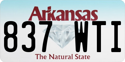 AR license plate 837WTI