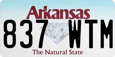 AR license plate 837WTM