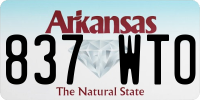 AR license plate 837WTO