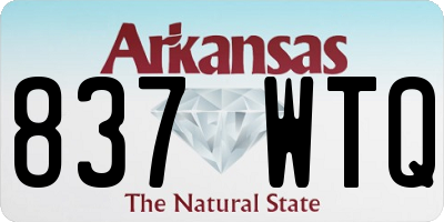AR license plate 837WTQ
