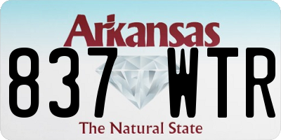 AR license plate 837WTR